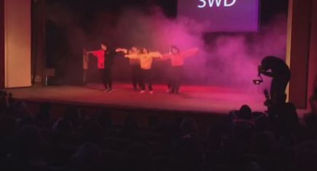 Performance at the "AniDag" festival 2019б held on October 20 in Makhachkala. Screenshot of the video by the "Kavkaz.Realii"