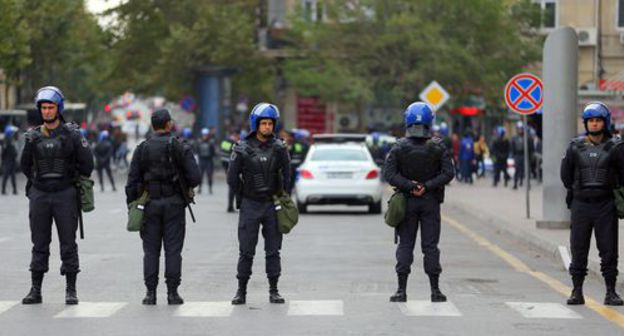 The police in the streets of Baku. October 19, 2019. Photo by Aziz Karimov for the "Caucasian Knot"