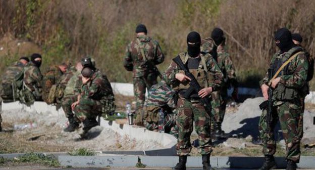 Law enforcers of Ingushetia in Magas. Photo: REUTERS/Maxim Shemetov