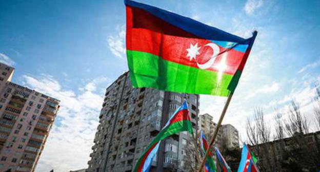 Flag of Azerbaijan. Photo by Aziz Karimov for the Caucasian Knot