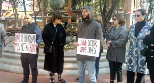 Rally in support of orthopaedist Vazha Gaprindashvili. Photo by Galina Gotua for the Caucasian Knot