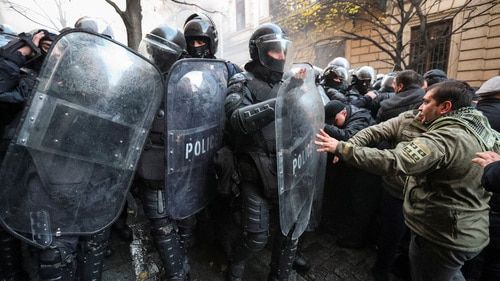 Protest rally in Tbilisi. Photo: REUTERS/Irakli Gedenidze