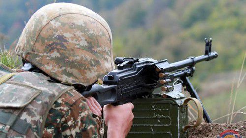 A soldier of the Defence Army. Photo by the press service of the Ministry of Defence of the Nagorno-Karabakh Republic 