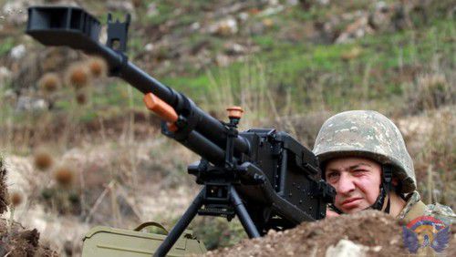 Serviceman of the Nagorno-Karabakh Army. Photo: press service of the Ministry of Defence of Nagorno-Karabakh, http://www.nkrmil.am/news/view/2617