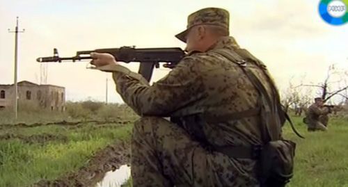 Border guards in South Ossetia. Screenshot of the video by the sojuzniki channel https://www.youtube.com/watch?v=nqFjiiGJQ3g