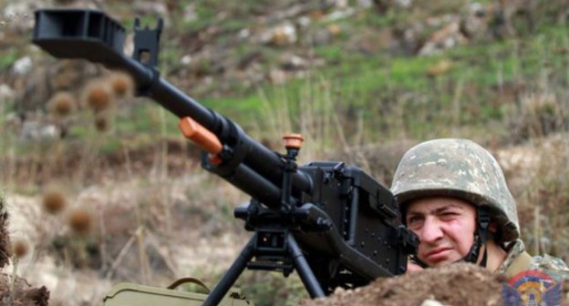 Soldier of the Defence Army. Photo: press service of the Ministry of Defence of Nagorno-Karabakh, http://www.nkrmil.am/news/view/2617