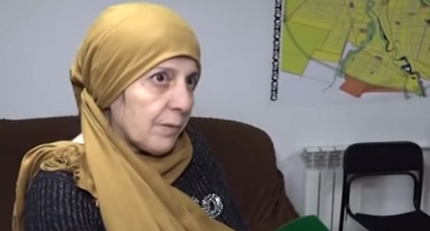 Roza Murdalova, a resident of the Urus-Martan District. Screenshot of the video by the "Grozny" TV Channel ttps://www.youtube.com/watch?v=4vQ8Psr0yIw&amp;feature=emb_title