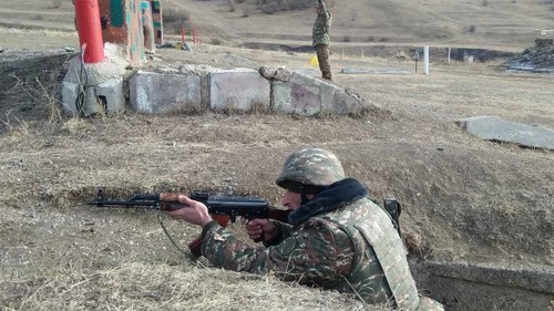 Soldier of the Armenian Army. Photo: press service of the Ministry of Defence of Armenia, http://www.mil.am/ru/news/7402