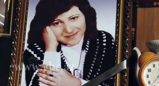 Portrait of Julietta Gukasyan. Screenshot from video posted by CBC TV Azerbaijan https://www.youtube.com/watch?v=cbZDzKF_U3A&feature=emb_logo