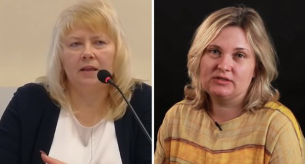 Marina Dubrovina (left) and Elena Milashina. Collage made by the Caucasian Knot using screenshots from videos: https://youtu.be/Tike0SC4rgw и https://youtu.be/GL0PmG9ZdGY