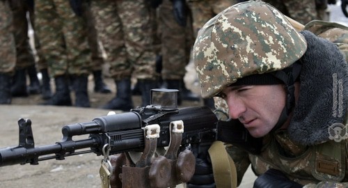 Soldier of the Armenian Army. Photo: press service of the Ministry of Defence of Armenia, http://www.mil.am/hy/news/7508