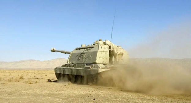 Military vehicles of the Azerbaijani army. Photo by the press service of the Ministry of Defence of Azerbaijan