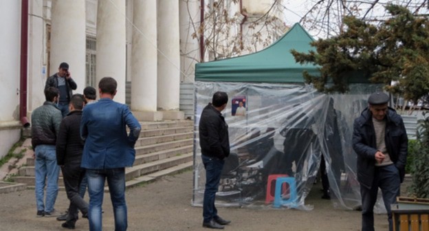 The opposition activists began a round-the-clock action in Stepanakert. Nagorno-Karabakh. March 25, 2020. Photo by Alvard Grigoryan for the "Caucasian Knot"