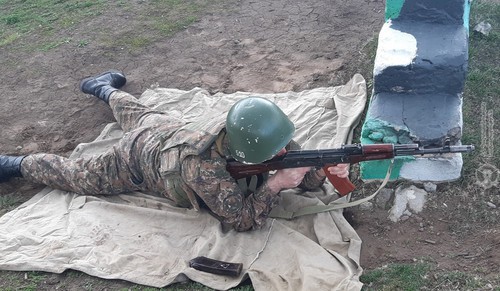 Soldier of the Armenian Army. Photo: press service of the Ministry of Armenia, http://www.mil.am/hy/news/7754