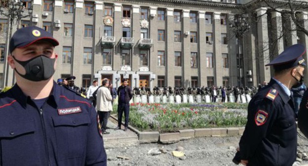 Rally in Vladikavkaz, April 20, 2020. Photo by Emma Marzoeva for the Caucasian Knot