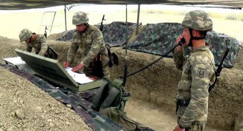 Soldiers of the Azerbaijani Army. Photo by the press service of the Azerbaijani Ministry of Defence https://mod.gov.az/ru/foto-arhiv-045/?gid=26511"