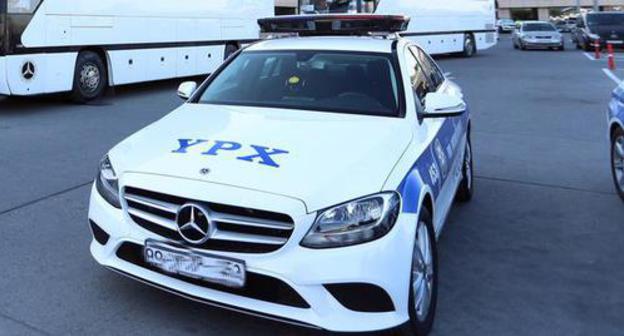 A police car. Azerbaijan. Photo: REUTERS/Aziz Karimov