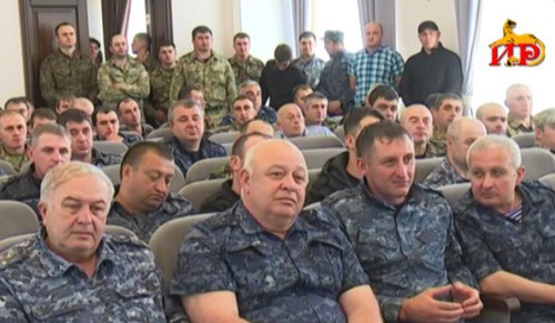 Participants of the extraordinary session of the South-Ossetian parliament, June 6, 2020. Screenshot: https://www.youtube.com/watch?v=TZvmJHzLO3A