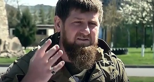 Ramzan Kadyrov. Screenshot from ChGTRK 'Grozny' video footage: https://www.youtube.com/watch?v=vz5uSD2Z_2Y&feature=emb_logo