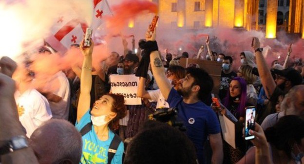 Participants of protest action in Tbilisi, June 20, 2020. Photo by Inna Kukudzhanova for the Caucasian Knot