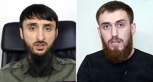 Tumso Abdurakhmanov (left) and Chingiz Akhmadov. Screenshots: https://www.youtube.com/watch?v=KXvI8vIQrZo and https://www.instagram.com/p/B05ghk9oGeE/