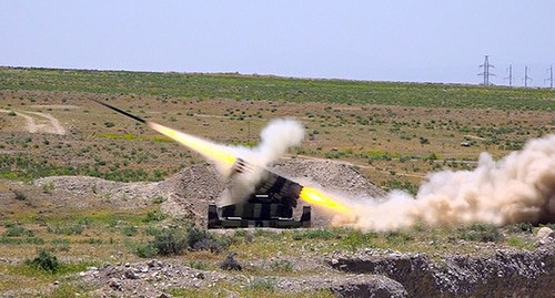 Live artillery. Photo by the press service of the Ministry of Defence of Azerbaijan https://mod.gov.az/