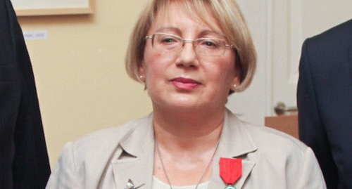 Leyla Yunus with the French Legion of Honor. Photo by Aziz Karimov for the "Caucasian Knot"