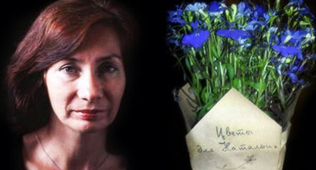 A poster in memory of Natalia Estemirova. Photo by Karina Gadjieva for the "Caucasian Knot"