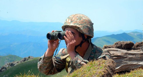 Soldier of the Armenian Army. Photo: press service of the Ministry of Defence of Armenia