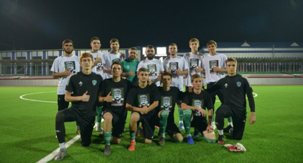 Young men, declared offenders and returned from Moscow to Chechnya, take part in a friendly football match. Photo: https://www.grozny-inform.ru/news/health/121281/