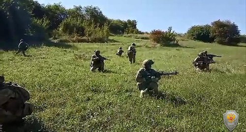 A special operation in the village of Ali-Yurt. Photo by the press service of the National Antiterrorist Committee http://nac.gov.ru/