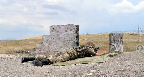 An Armenian soldier. Photo by the press service of the country's Ministry of Defence https://mil.am/hy/news/8291