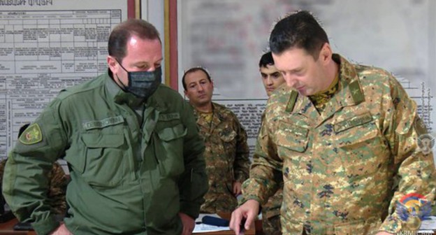 At the Armenian Army headquarters. Photo: press service of the Ministry of Defence of Armenia