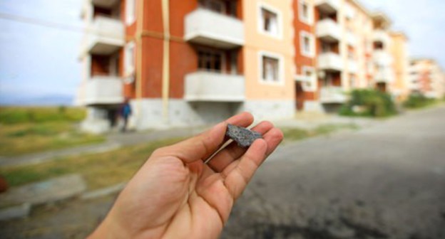 Shell fragments after shelling attack, September 2020. Photo by Aziz Karimov for the Caucasian Knot