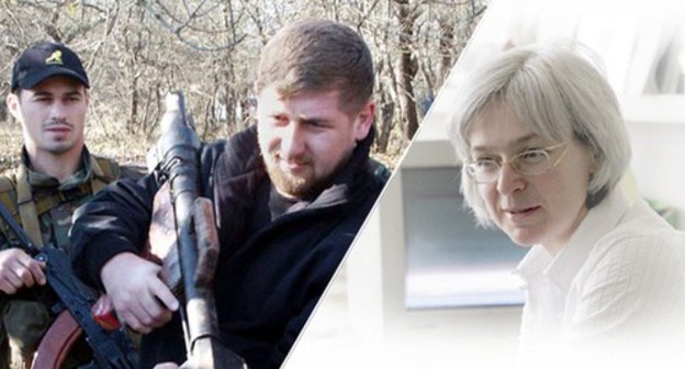 Ramzan Kadyrov, Anna Politkovskaya. Photo:  http://politkovskaya.novayagazeta.ru/