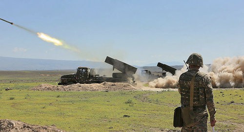 Armenian army at the war front, October 8, 2020. Photo by the press service of the Ministry of Defence of Armenia