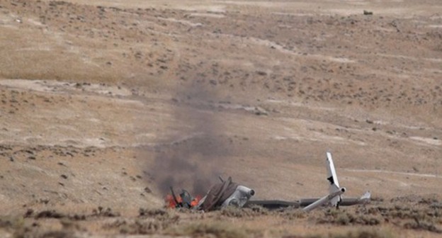 Downed drone at Armenia-Azerbaijan border. Photo: press service of the Ministry of Defence of Azerbaijan