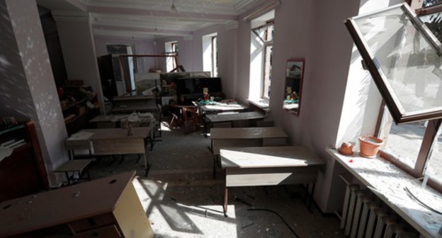 An art school destroyed as result of shelling of Martuni, October 14, 2020. Photo: REUTERS / Stringer