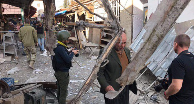 Aftermath of shelling attack on Stepanakert in the morning of October 31, 2020. Photo by Alvard Grigoryan for the Caucasian Knot