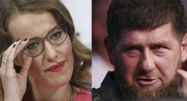 Ksenia Sobchak and Ramzan Kadyrov. Collage by the "Caucasian Knot". Photos: REUTERS/Christopher Pike REUTERS/Sergei Karpukhin