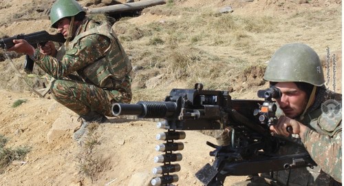 Soldiers of the Armenian army. Photo by the Ministry of Defence of Armenia https://mil.am/hy/news/8643