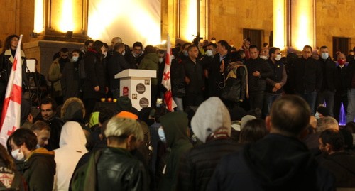 Participants of protest action in Tbilisi. Photo by Inna Kukudzhanova for the Caucasian Knot