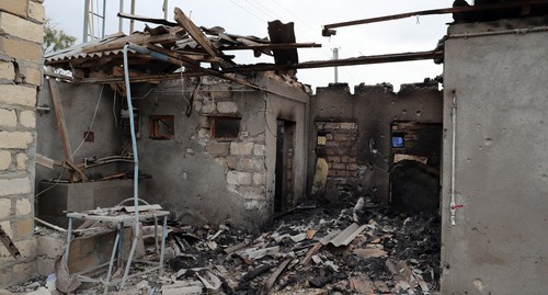 Destroyed house in the Karabakh conflict zone, October 5, 2020. Photo by Aziz Karimov for the Caucasian Knot