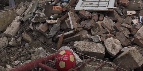 A house destroyed by shelling at night. Stepanakert, November 6, 2020. Photo by Alvard Grigoryan for the "Caucasian Knot"