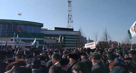 Participants of a rally in Magas, March 26, 2019. Photo by Umar Yovloi for the Caucasian Knot