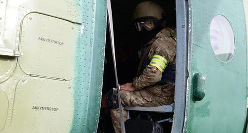 A law enforcer. Photo by the press service of the National Antiterrorist Committee (NAC) http://nac.gov.ru