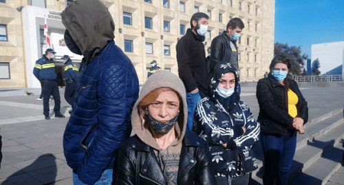 Participants of a protest action in Tbilisi. Photo by Beslan Kmuzov for the "Caucasian Knot"