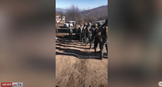 Screenshot of the video "Azerbaijanis enter the village of Shurnukh in the Syunik Region" https://youtu.be/cEpMtCbviHM