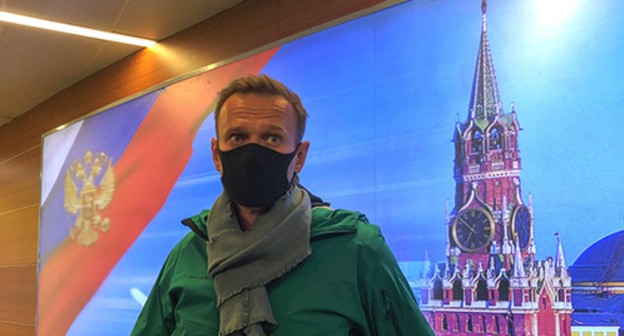 Alexei Navalny at the Moscow's Sheremetyevo Airport, January 17, 2021. Photo: REUTERS/Polina Ivanova