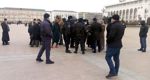 Protest action in Makhachkala, January 31, 2021. Photo by Rasul Magomedov for the Caucasian Knot